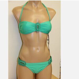 New DESPI Swimsuit Bikini 2 pc set Sz M Acquamarine